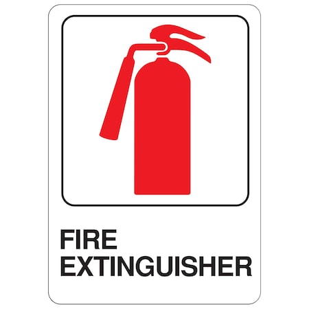Hy-Ko Fire Extinguisher Sign 5" x 7", 5PK A02068